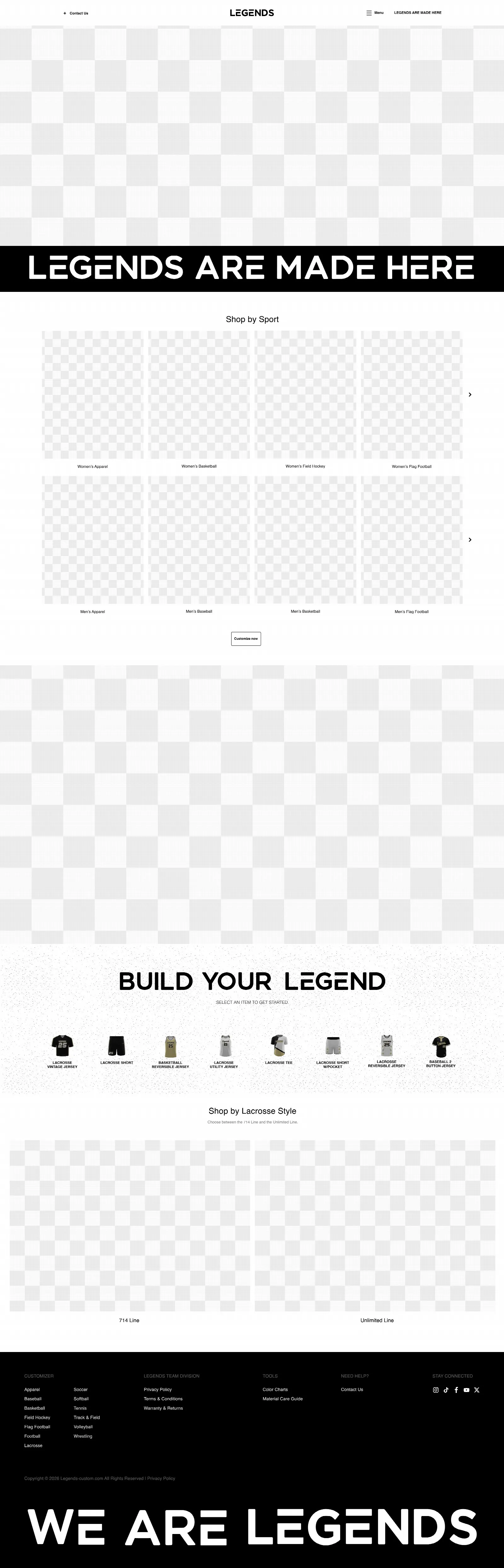 LEGENDS Custom Team original wireframe