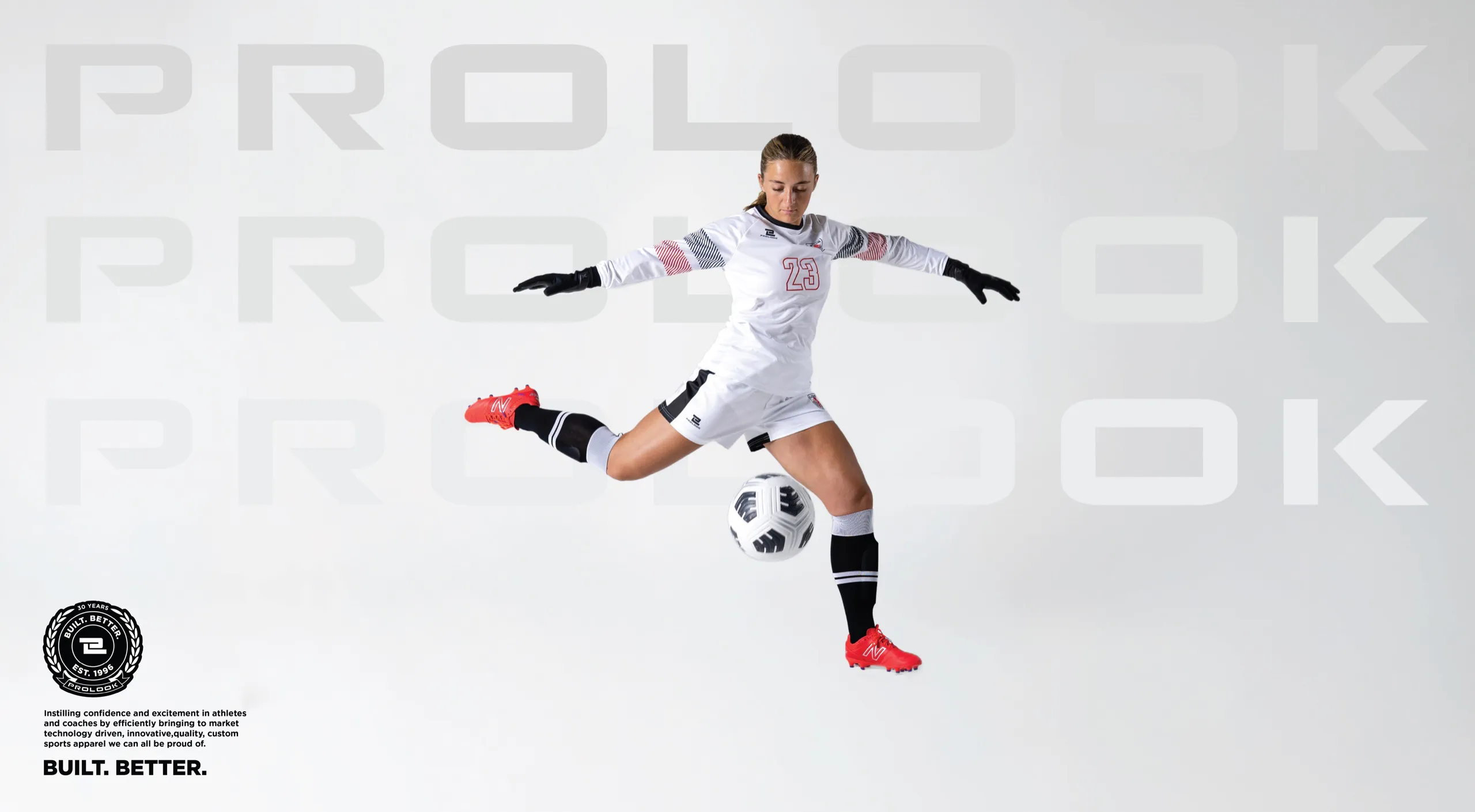 PROLOOK soccer goalkeeper campaign graphic, Built. Better.